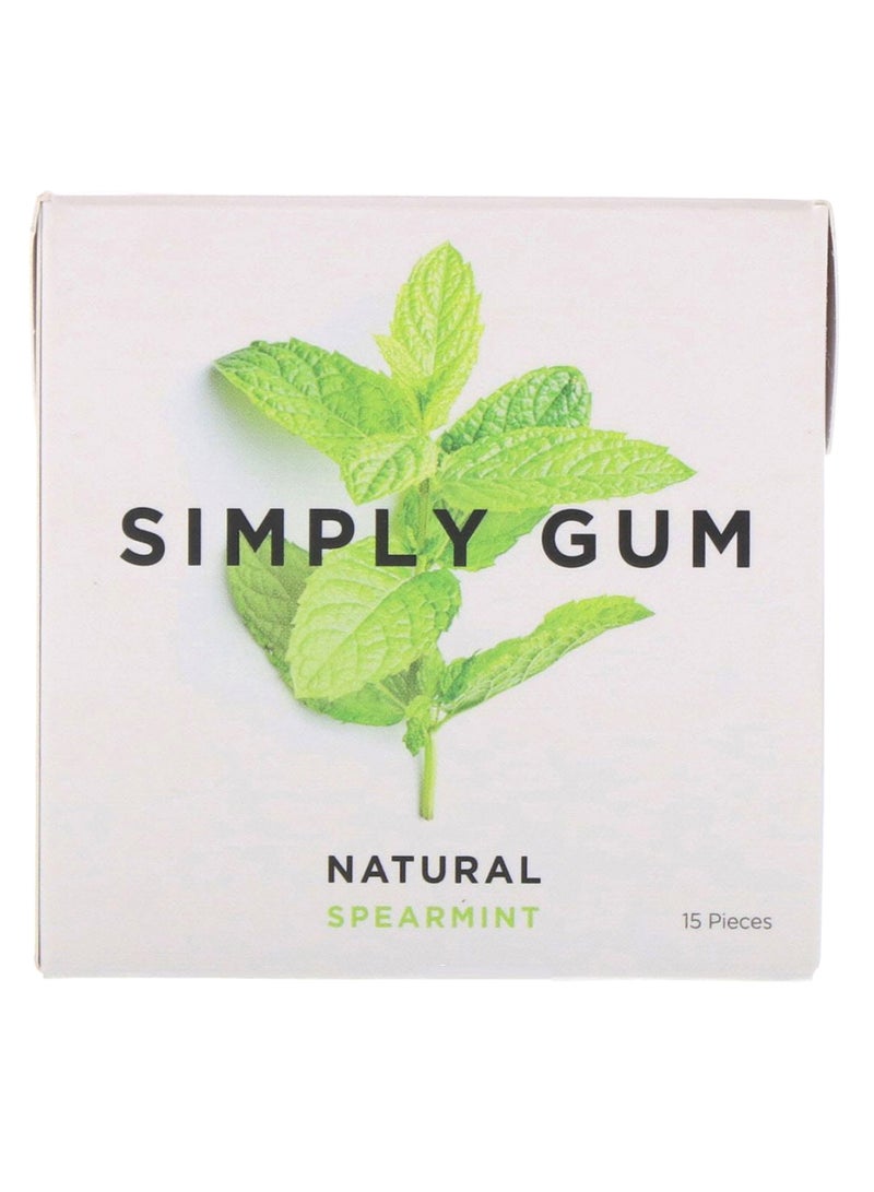 15-Piece Natural Spearmint Flavour Gum Set 50grams
