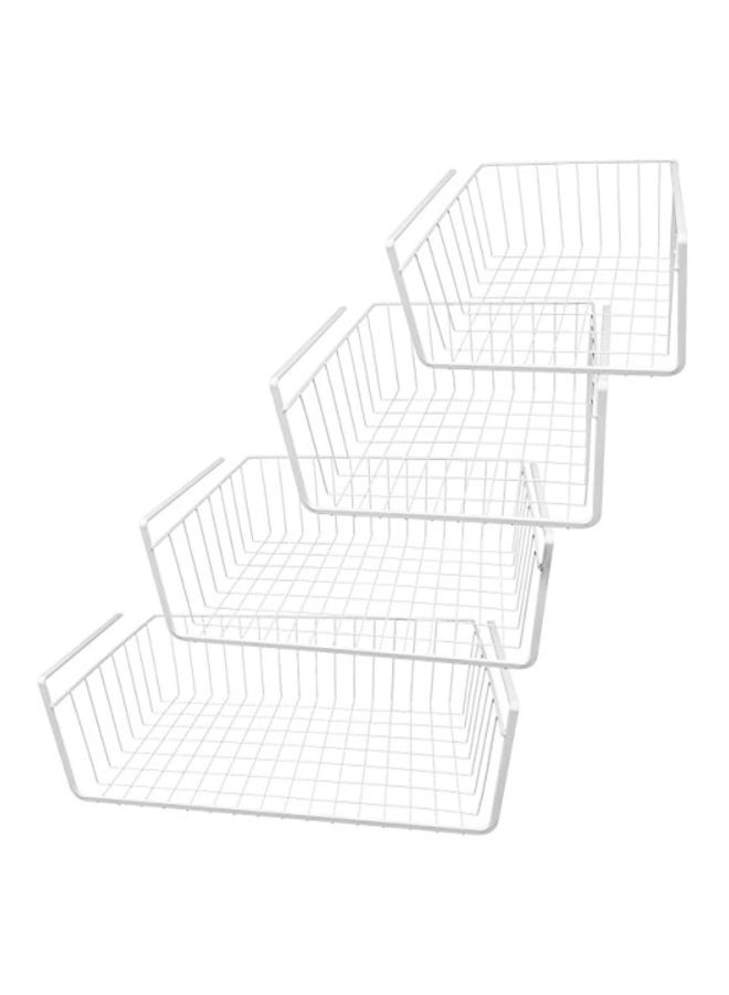 Southern Homewares 4-Piece Wire Under Shelf Storage Basket Set White  - Image 1