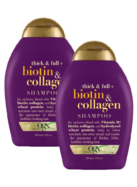 Pack Of 2 Biotin And Collagen Shampoo 2 x 385ml