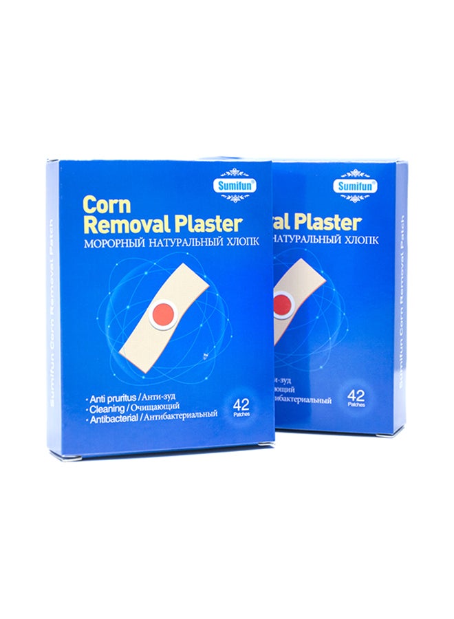 Sumifun 42-Piece Foot Corn Removal Plaster With Hole Warts Patch Set 14x10x12cm - Image 1