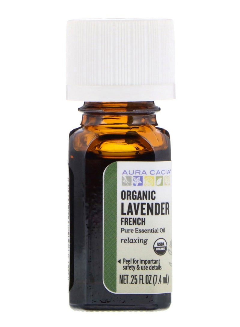 Aura Cacia Organic Lavender French Pure Essential Oil 7.4ml 