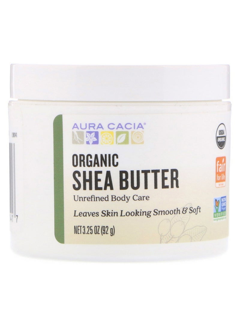 Aura Cacia Organic Unrefined Shea Body Butter 92grams 