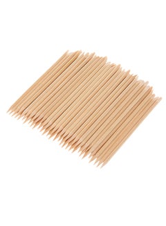 Generic 100-Piece Wood Cuticle Pusher Set Beige  - Image 1