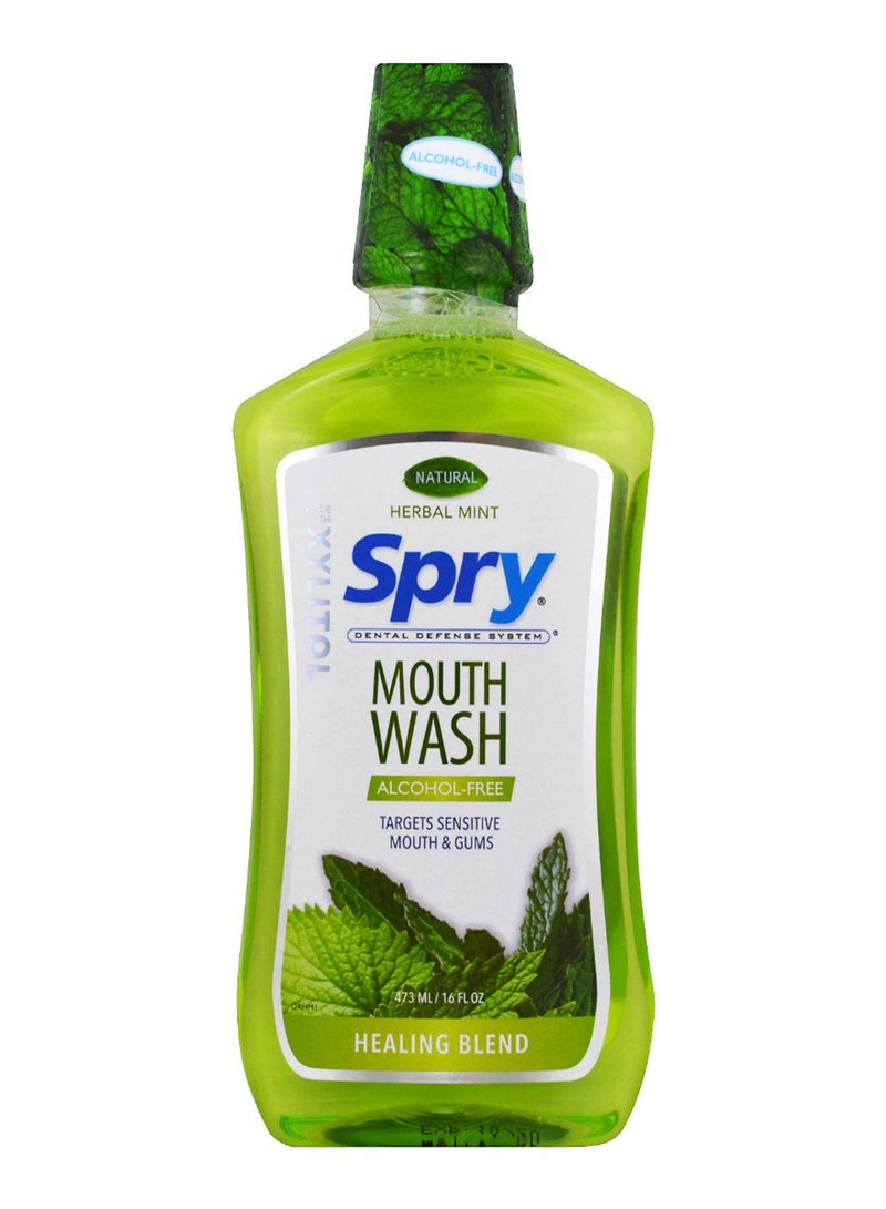 Natural Herbal Mint Spry Mouth Wash Green 473ml - v1582381400/N34622932A_1