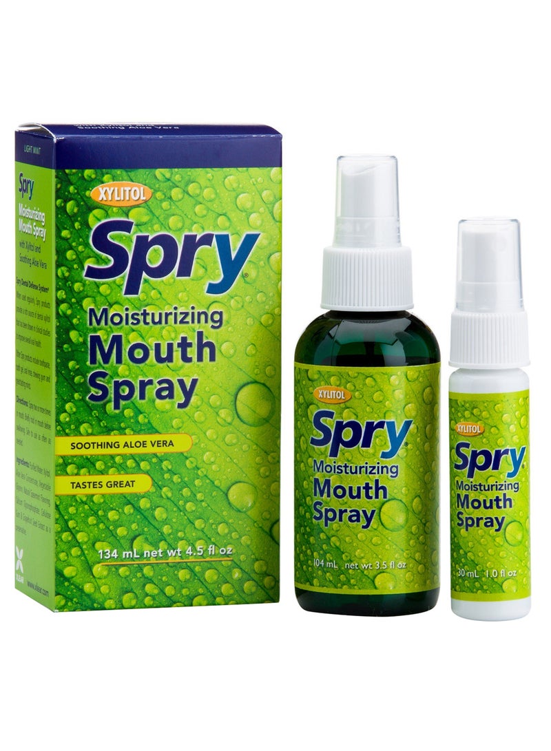 Xlear Pack Of 2 Spry Light Mint Moisturizing Mouth Spray 104, 30ml