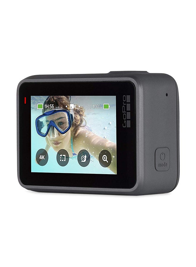 Hero7 Sports Digital Action Camera With 12MP, 4K60/1080p240 Video Resolution 8x Slo-Mo Wi-Fi + Bluetooth GPS Enabled Water Resistant Grey