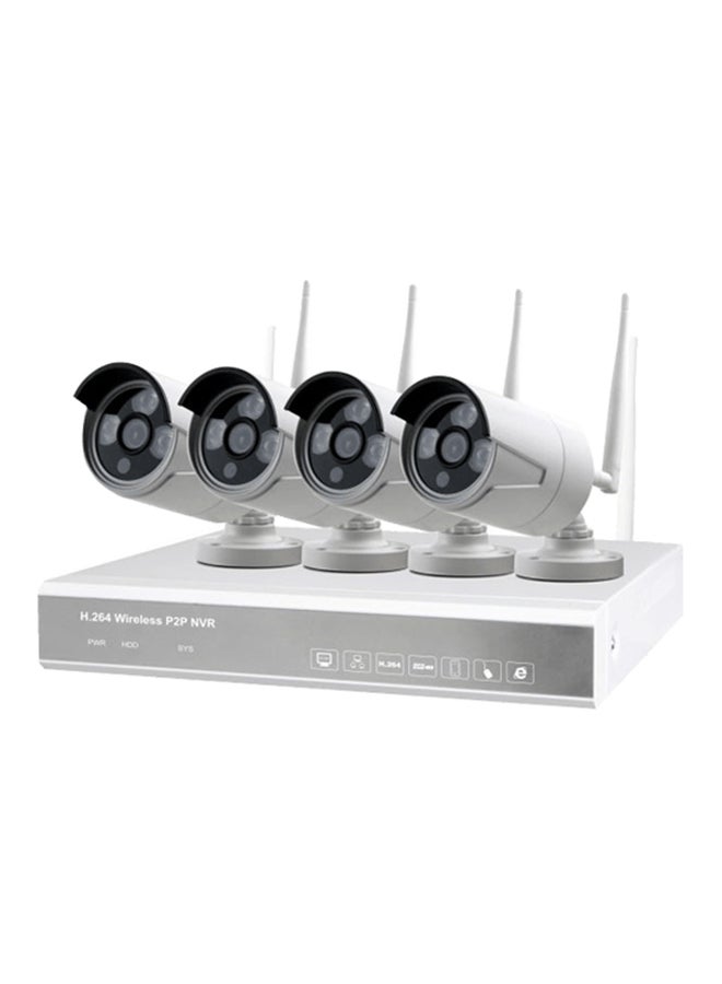 UK PLUS UK PLUS 4-piece Security Recording System Hd uk-9604 Wireless Camera Kit N19857639A