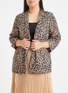 Vero Moda Curve New Rio 3/4 Sleeve Blazer Multicolour  - Image 1