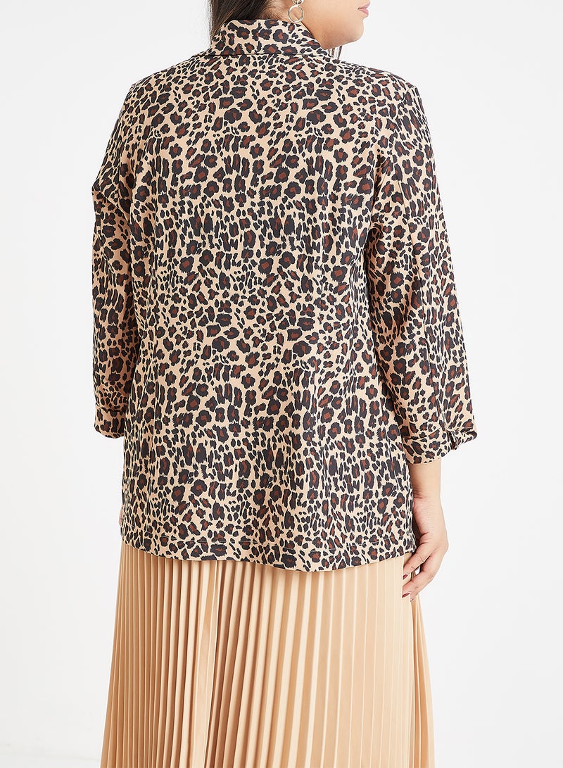 Vero Moda Curve New Rio 3/4 Sleeve Blazer Multicolour  - Image 3
