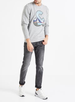 JACK & JONES Evan Crew Neck Sweatshirt Grey  - Image 2