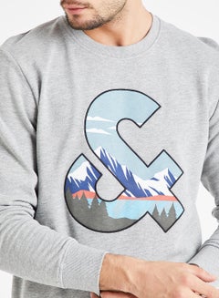 JACK & JONES Evan Crew Neck Sweatshirt Grey  - Image 4