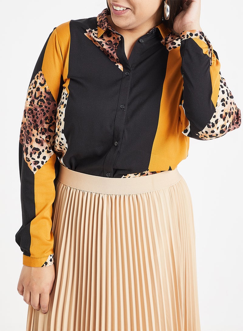 Vero Moda Curve - Koi Long Sleeve Shirt Multicolour - Image 1
