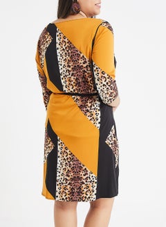 Vero Moda Curve Koikeenan 3/4 Sleeve Dress Multicolour  - Image 3