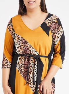 Vero Moda Curve Koikeenan 3/4 Sleeve Dress Multicolour  - Image 4
