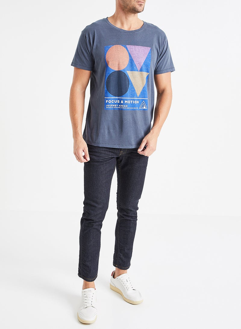 Graphic Print T-Shirt Slate Grey