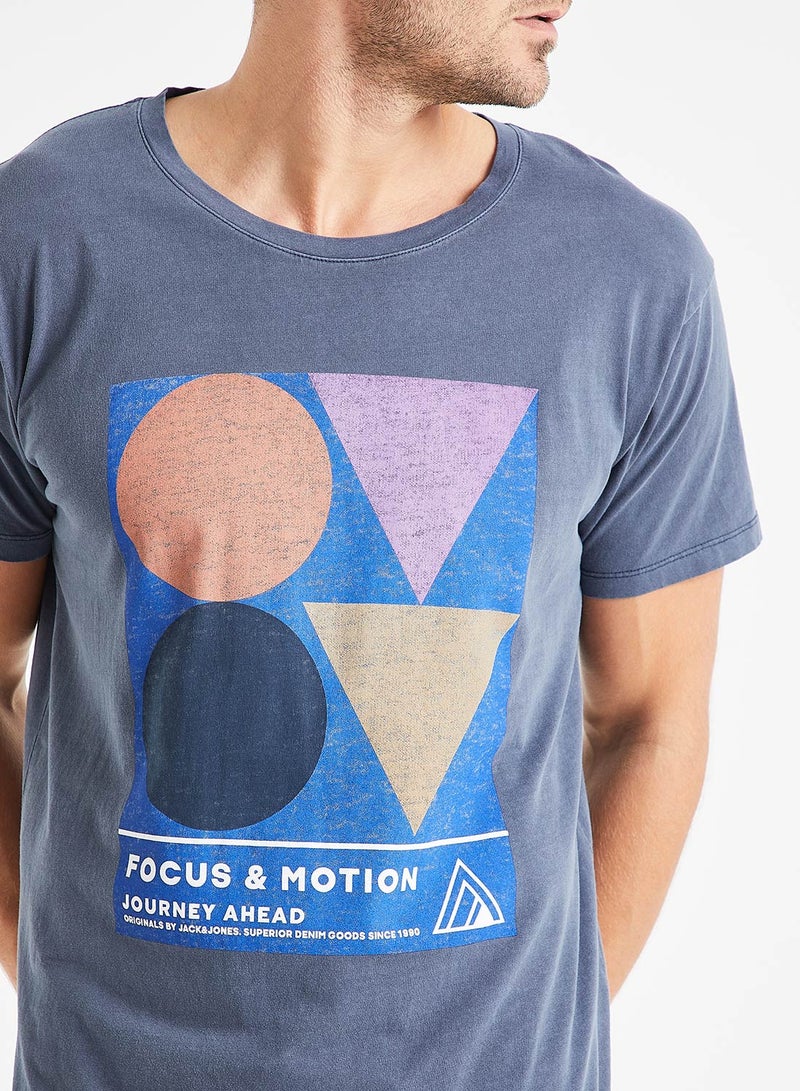 Graphic Print T-Shirt Slate Grey