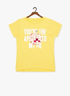 NAME IT Kids Sequin Fruit T-Shirt Yellow/White  - Image 1