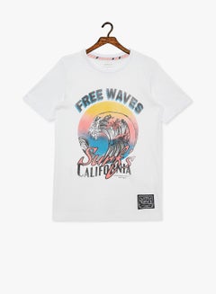 Kids Image Printed T-Shirt White