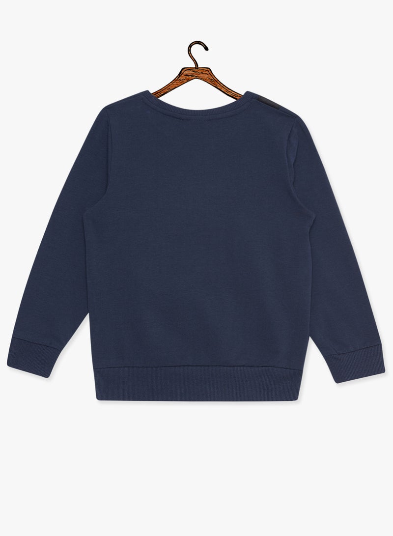 نيم ات سويت شيرت للأولاد مزين بتصميم جيتار كحلي - Image 2