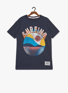 Kids Image Printed T-Shirt Navy