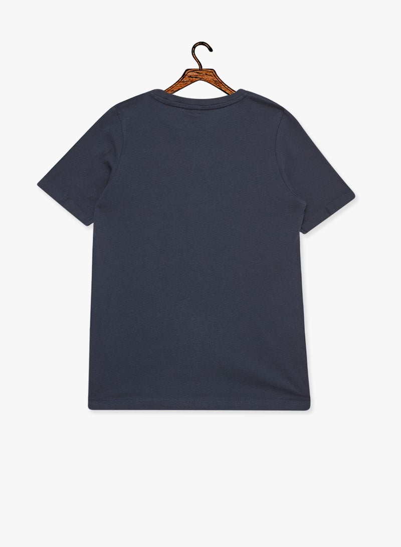 NAME IT - Kids Image Printed T-Shirt Navy - Image 1