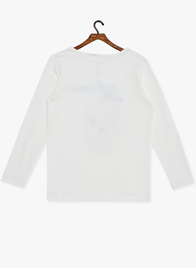 NAME IT - Kids Fruit Graphic Long Sleeve T-Shirt White - Image 1