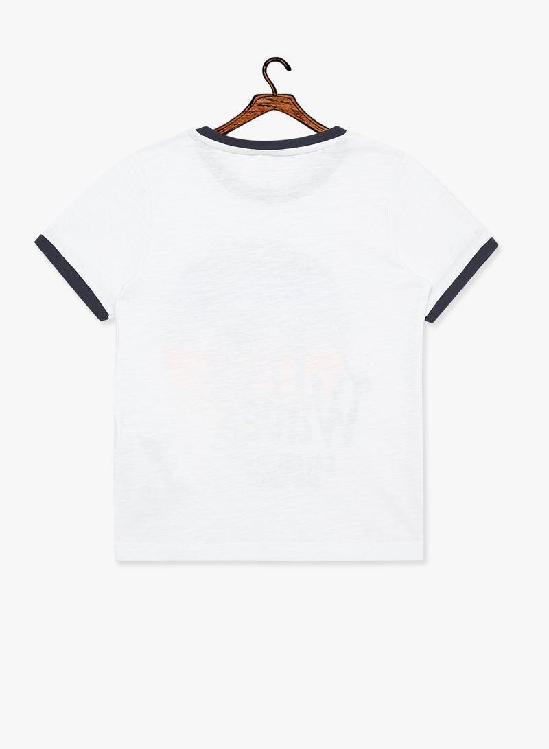 نيم ات تيشيرت بنمط رينجر للأطفال أبيض / أسود / أزرق - Image 2