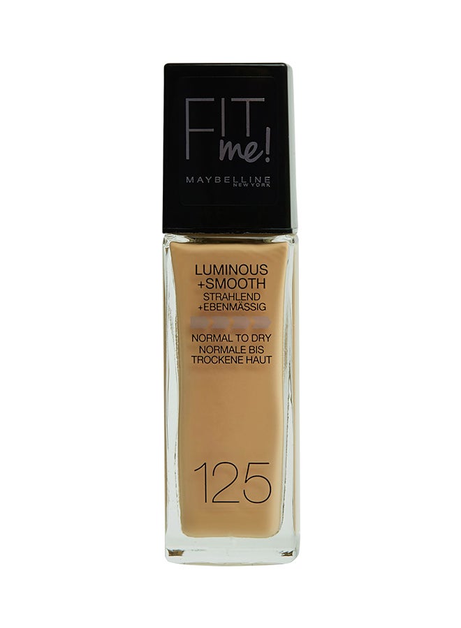 MAYBELLINE NEW YORK - Fit Me Luminous + Smooth Liquid Foundation 125 Nude Beige - Image 1