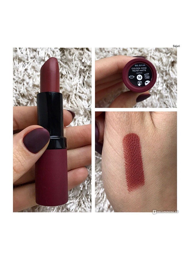 Golden Rose Velvet Matte Lipstick 16 Brown - Image 3