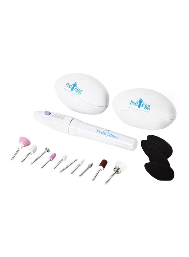Pedi Mate 18 Piece Nail Grooming Kit White  - Image 1