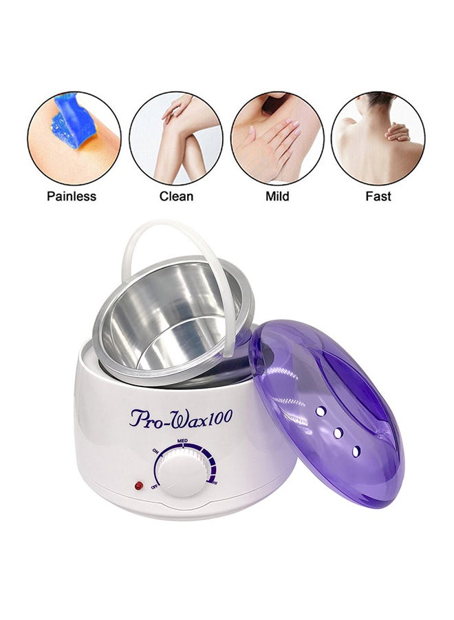 Pro-Wax100 - Wax Machine for Hair Removal White/Purple - Image 1