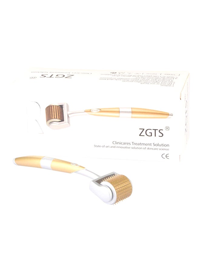 ZGTS - Acne And Cellulite Derma Roller Gold/White - Image 1