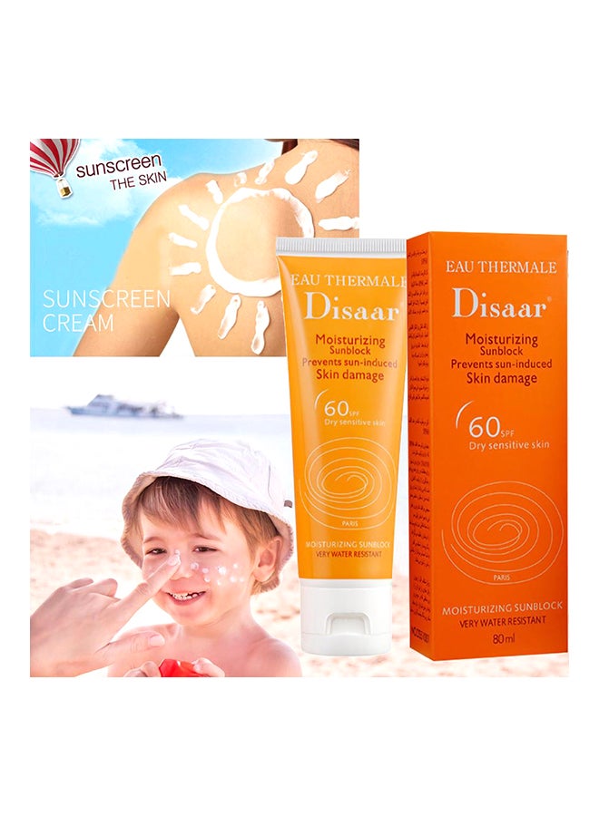 Disaar - Eau Thermale Moisturizing Sunblock SPF 60 80ml - Image 1