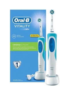 Oral-B Vitality Crossaction Electric Rechargeable Toothbrush Blue/White  - Image 2