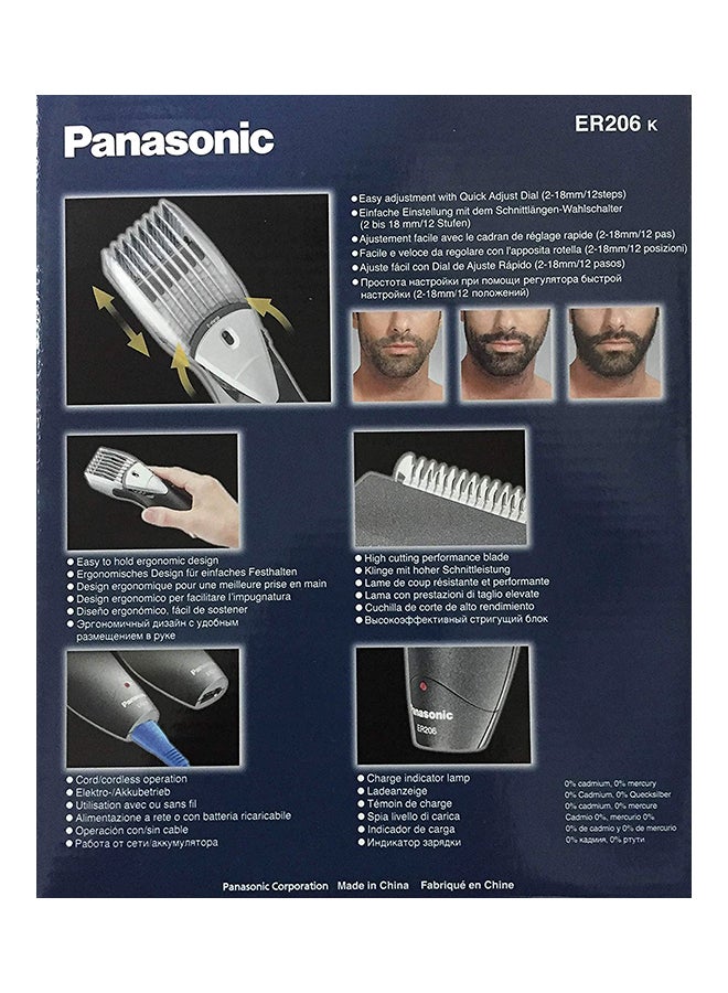 Panasonic - Firm Grip Hair Trimmer Black/Silver - Image 1