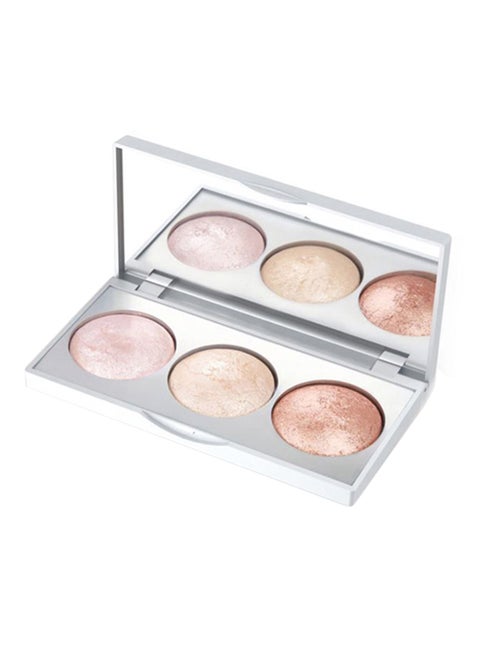 3-Color Strobing Highlighter Palette Multicolour