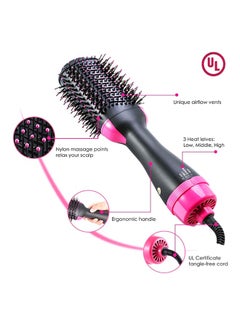 Romantic Angels 2-in-1 Hair Dryer And Volumizer Brush Black/Pink  - Image 2