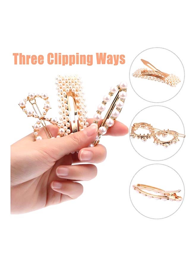 Tatuo 9 Pieces Artificial Pearl Hair Pins Hair Barrettes Decorative Bridal Hair Clips Handmade Hair Accessories - Image 3