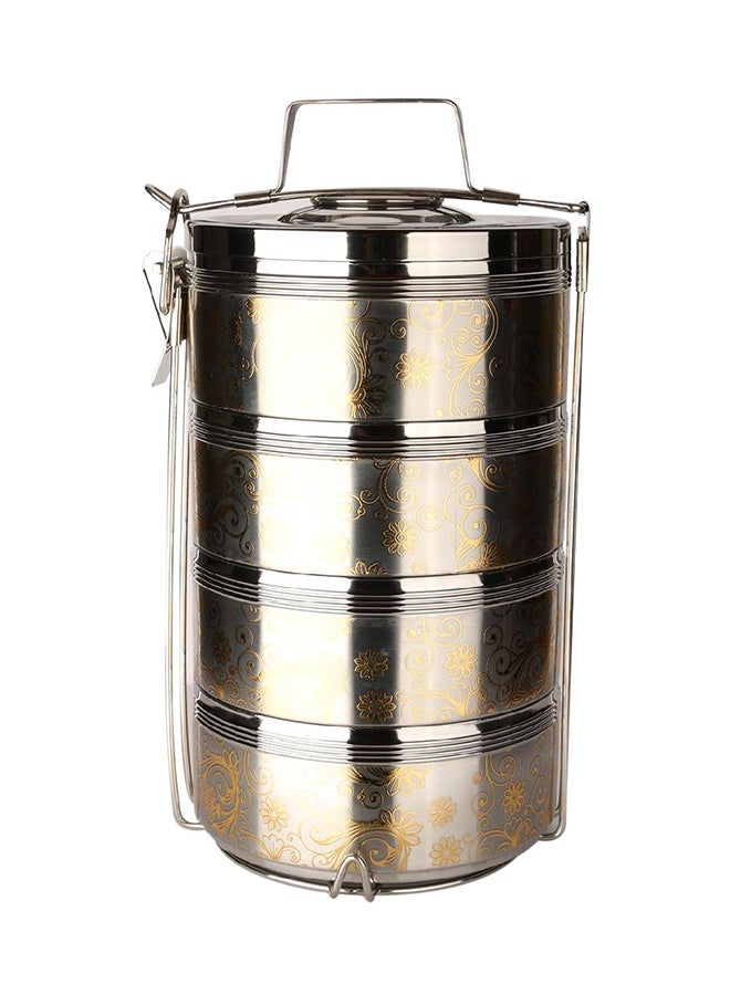 Stainless Steel Food Container Silver/Gold 26centimeter 