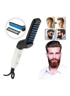 Edieaty Electric Beard Straightener Comb Black/White  - Image 4