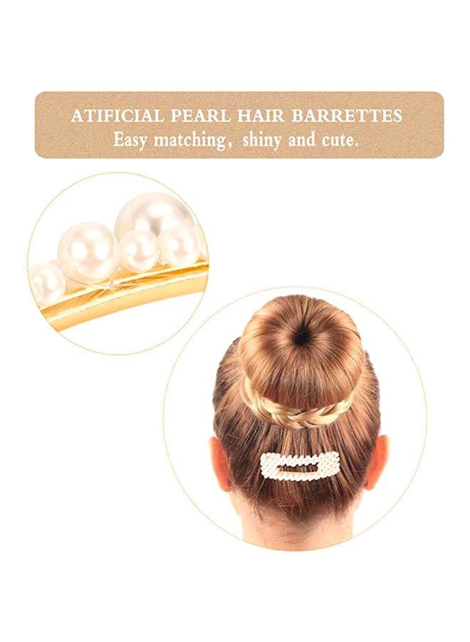 Tatuo 9 Pieces Artificial Pearl Hair Pins Hair Barrettes Decorative Bridal Hair Clips Handmade Hair Accessories - Image 5