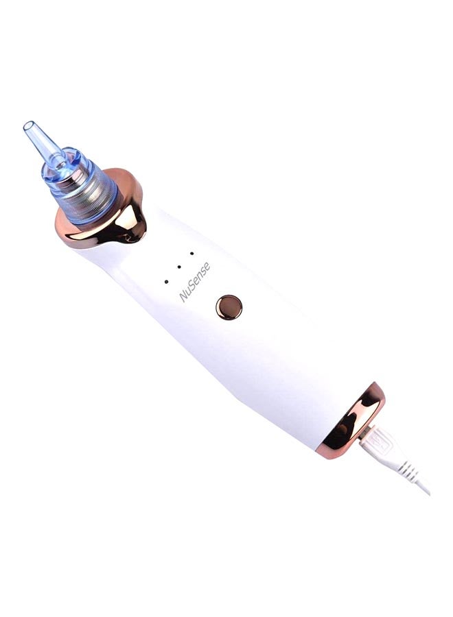 NuSense 5-In-1 Blackhead And Acne Remover Vacuum Cleaning Instrument White/Rose Gold 10cm  - Image 3