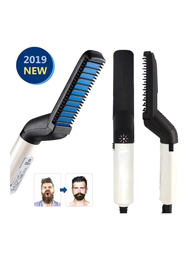 Multifunctional Quick Beard Hair Straightener Brush Black - Image 3