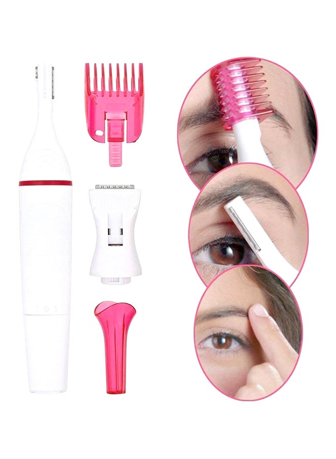 5 In 1 Electric Eyebrow Razor White/Pink - Image 3