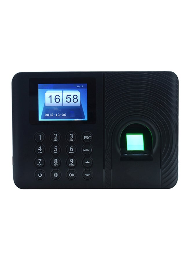 Generic Biometric Fingerprint Attendance Recorder Black  - Image 1
