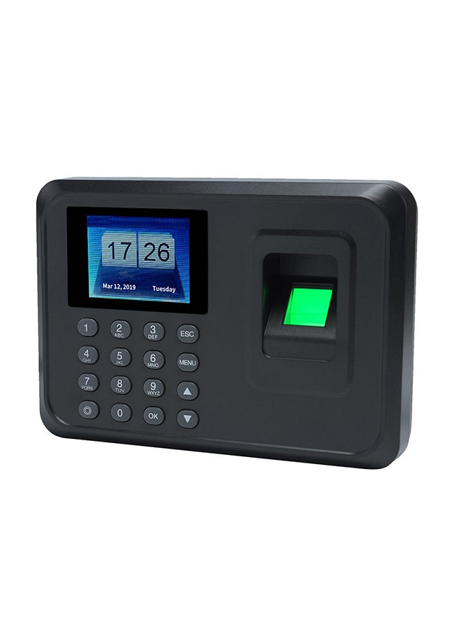 Generic Biometric Fingerprint Attendance Recorder Black  - Image 1