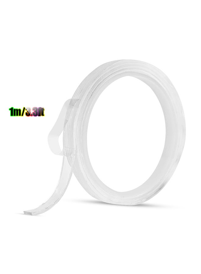 شريط لاصق بوجهين قابل لإعادة الاستخدام أبيض - Image 3