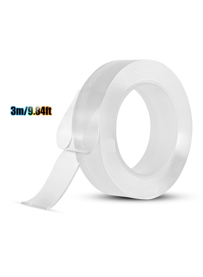 شريط لاصق بوجهين قابل لإعادة الاستخدام أبيض - Image 3