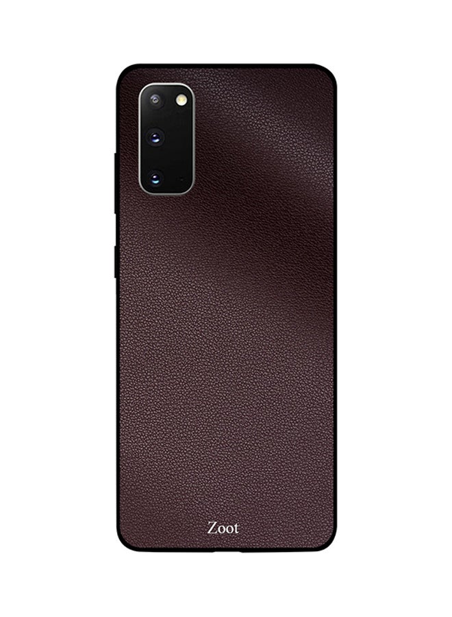 Zoot Skin Case Cover -for Samsung Galaxy S20 Brown Dots Leather Pattern Brown Dots Leather Pattern