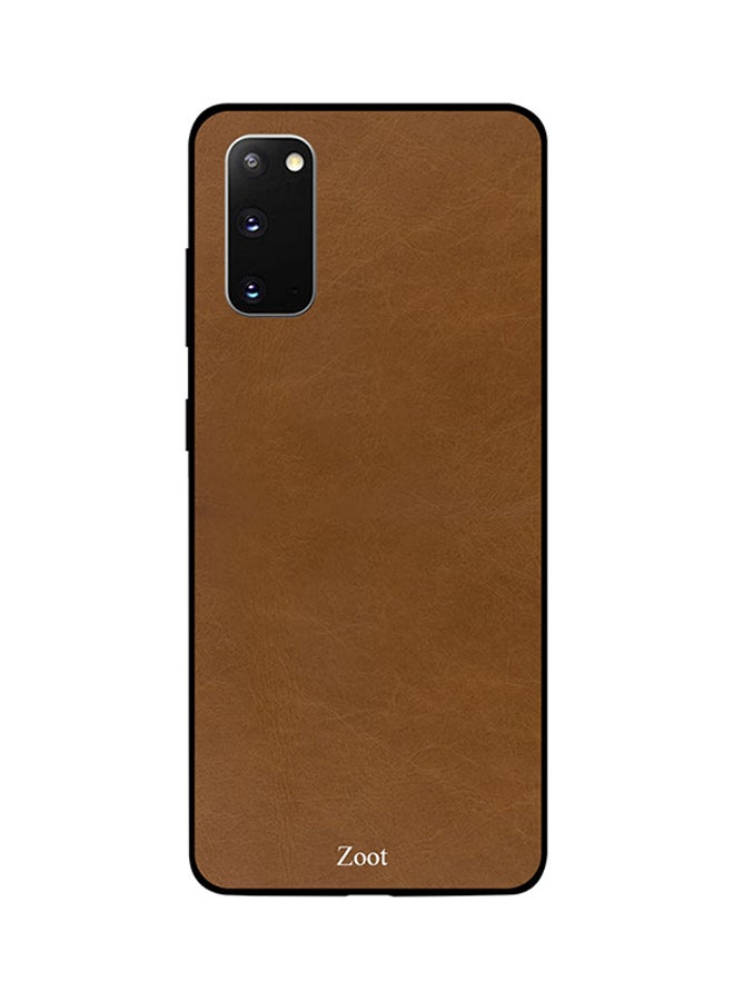 Zoot Skin Case Cover -for Samsung Galaxy S20 Brown Leather Pattern Brown Leather Pattern